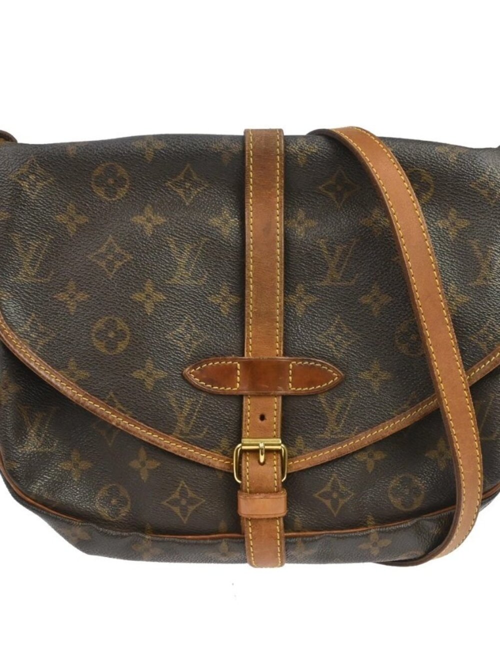 LOUIS VUITTON MONOGRAM SAUMUR 30 MESSENGER BAG M42256 MB1010 BQ02098